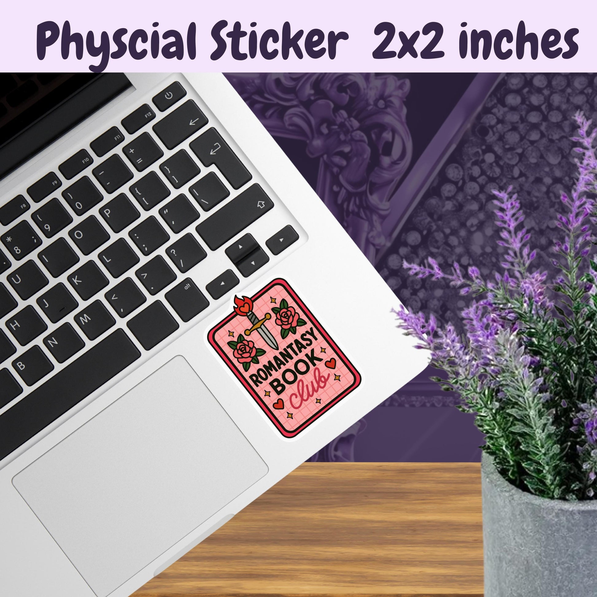 Romantasy Book Club Sticker: Spicy Romance, Fantasy Reader Vinyl Decal