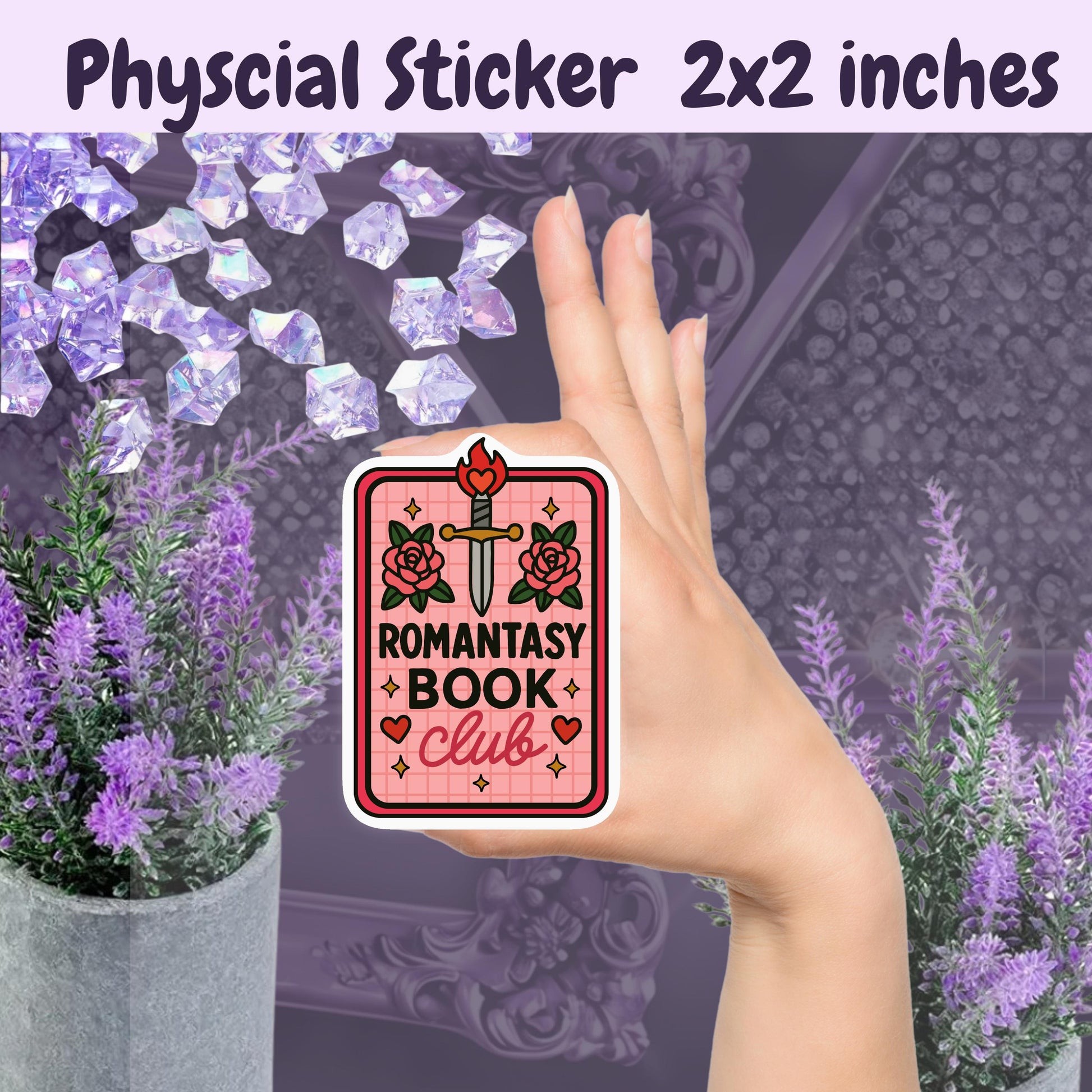 Romantasy Book Club Sticker: Spicy Romance, Fantasy Reader Vinyl Decal