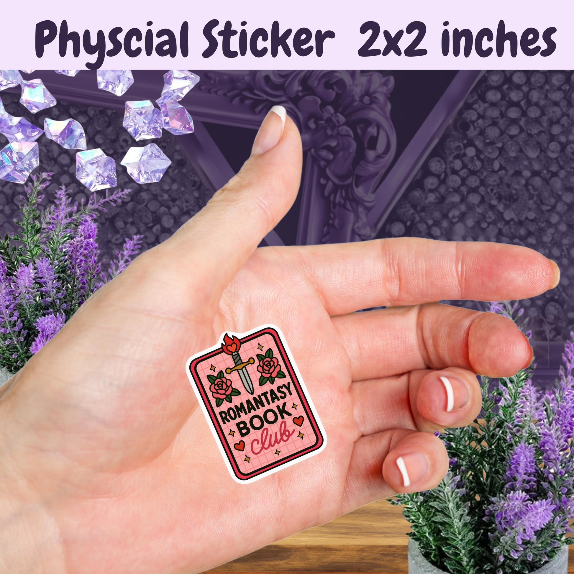 Romantasy Book Club Sticker: Spicy Romance, Fantasy Reader Vinyl Decal