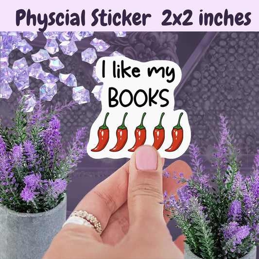 Spicy Books Sticker: "I Like My Books" Kindle Decal