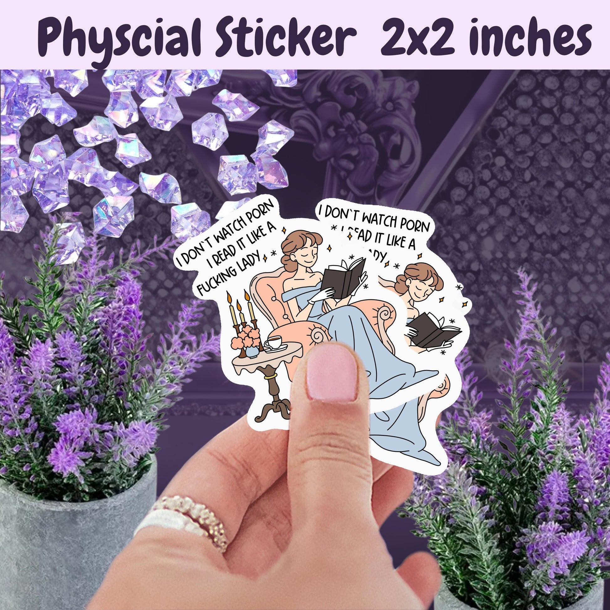 Spicy Romance Book Sticker: I Read It Like A Lady Vinyl Decal