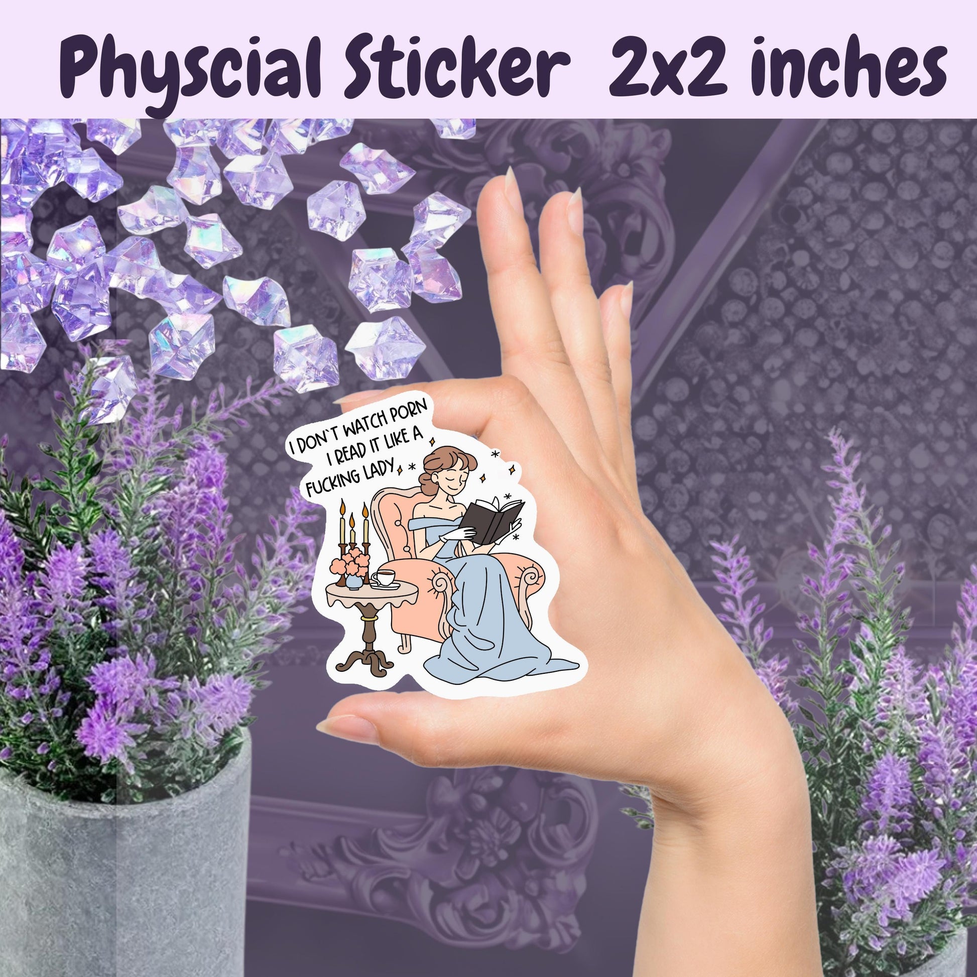 Spicy Romance Book Sticker: I Read It Like A Lady Vinyl Decal
