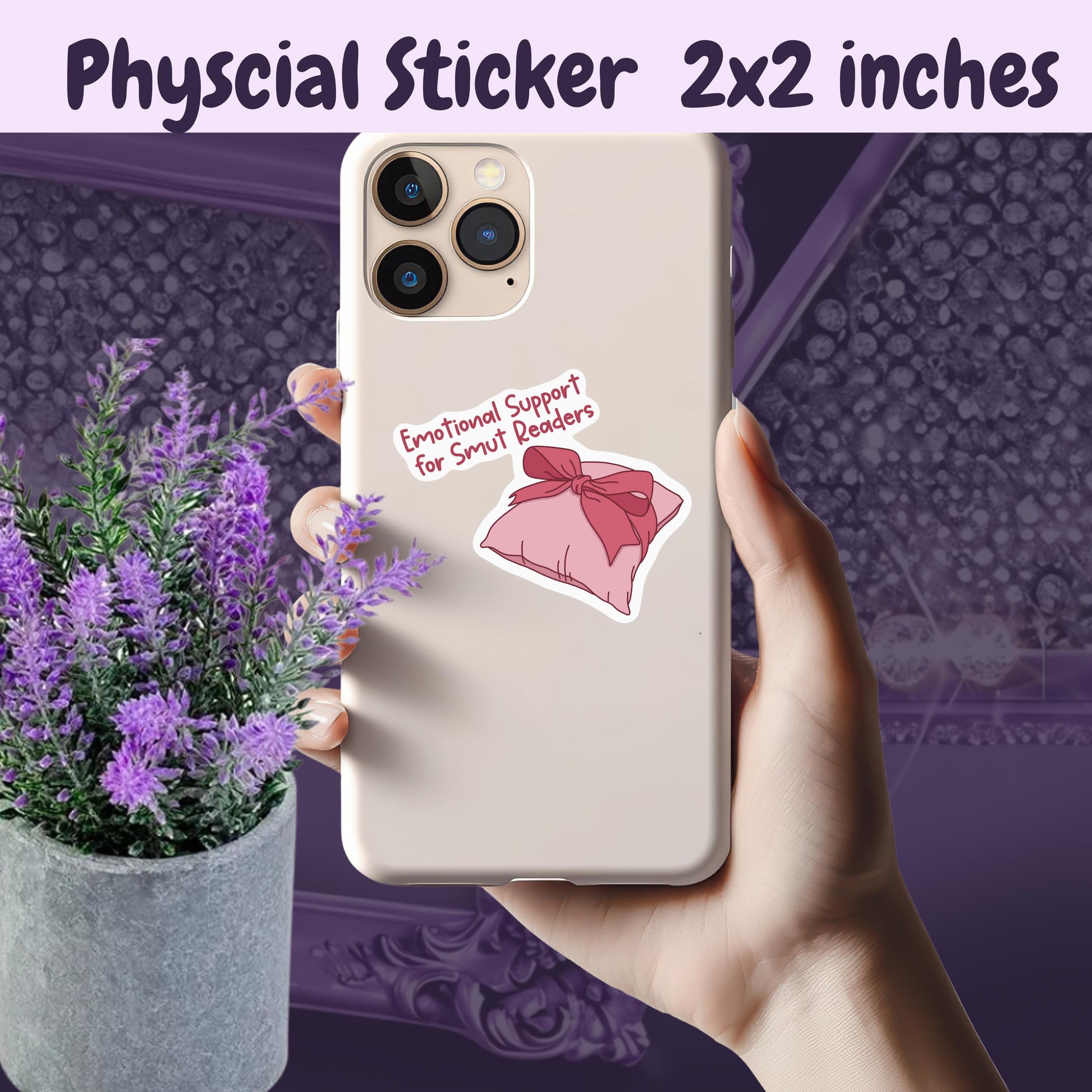 Emotional Support Smut Readers Sticker: Spicy Romance Book Club