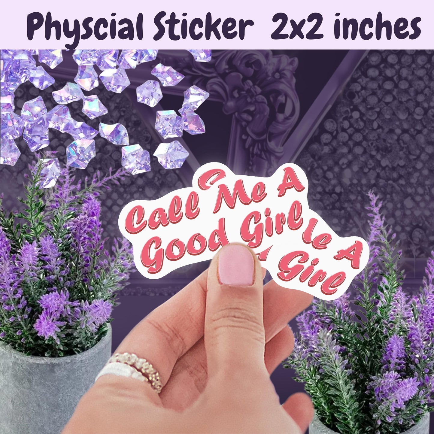 Call Me A Good Girl Sticker: Spicy Smut Romance, Coquette Style