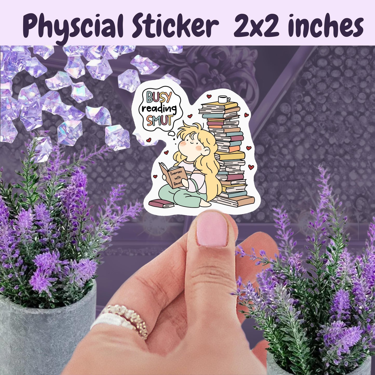 Busy Reading Smut Sticker: Spicy Romance Book Lover Kindle Decal