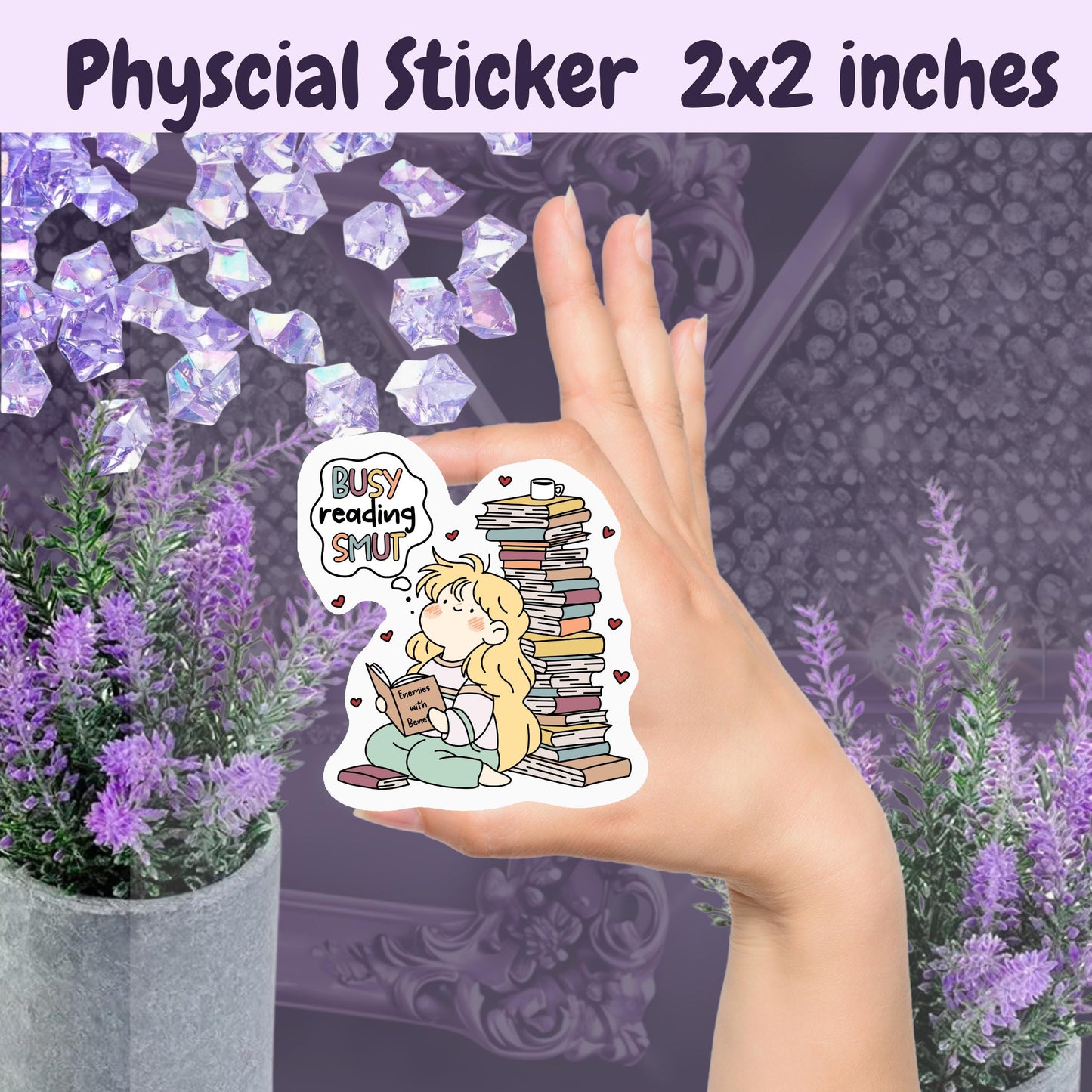 Busy Reading Smut Sticker: Spicy Romance Book Lover Kindle Decal