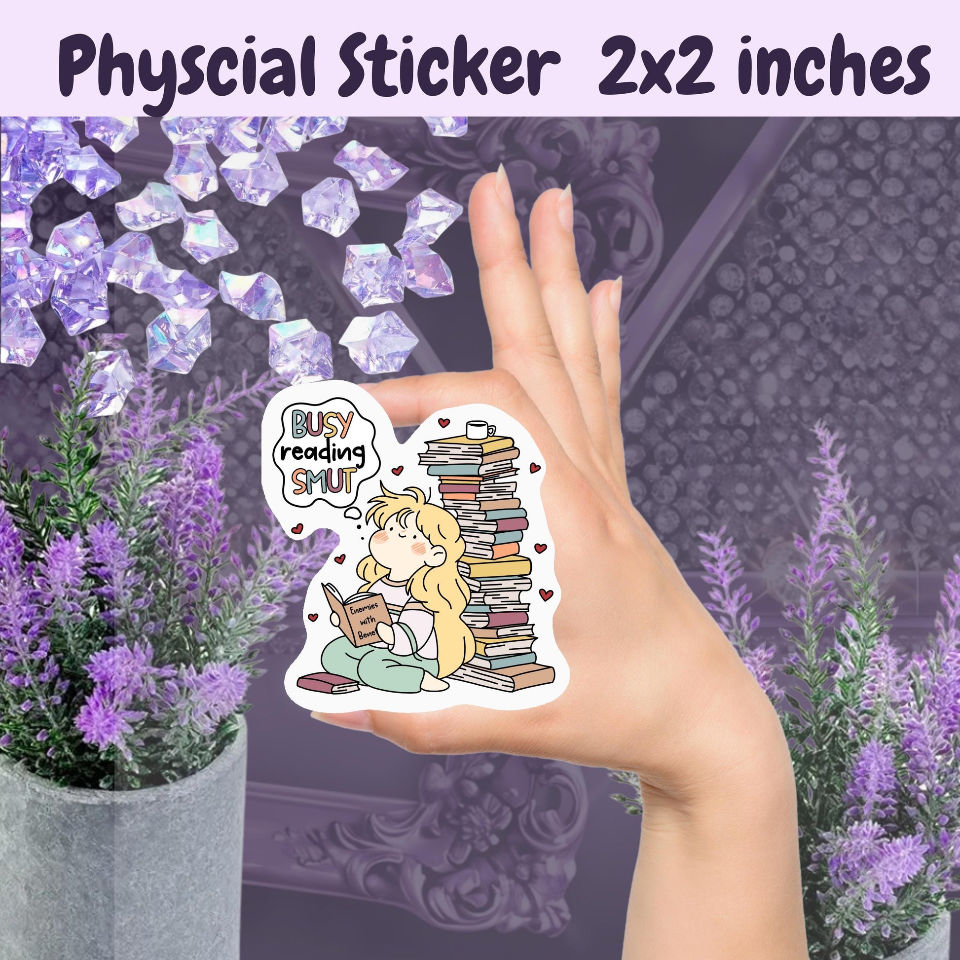 Busy Reading Smut Sticker: Spicy Romance Book Lover Kindle Decal
