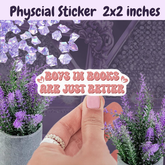 Boys in Books Are Just Better Sticker: Smut Romance, BookTok Kindle Sticker