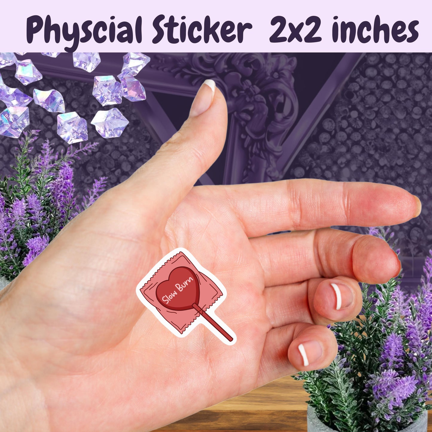Slow Burn Lollipop Sticker: Spicy Romance Booktok Kindle Decal