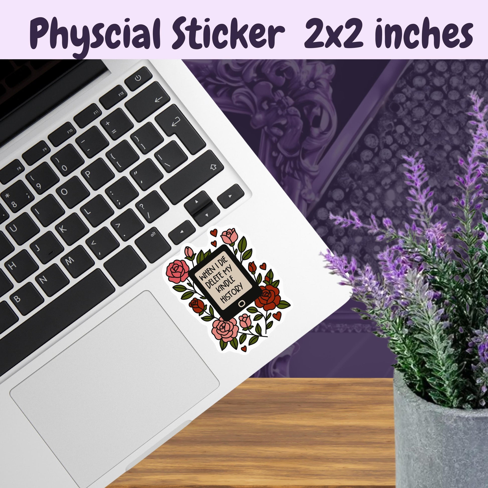 Delete Kindle History Sticker: Spicy Romance Book Lover Vinyl Decal
