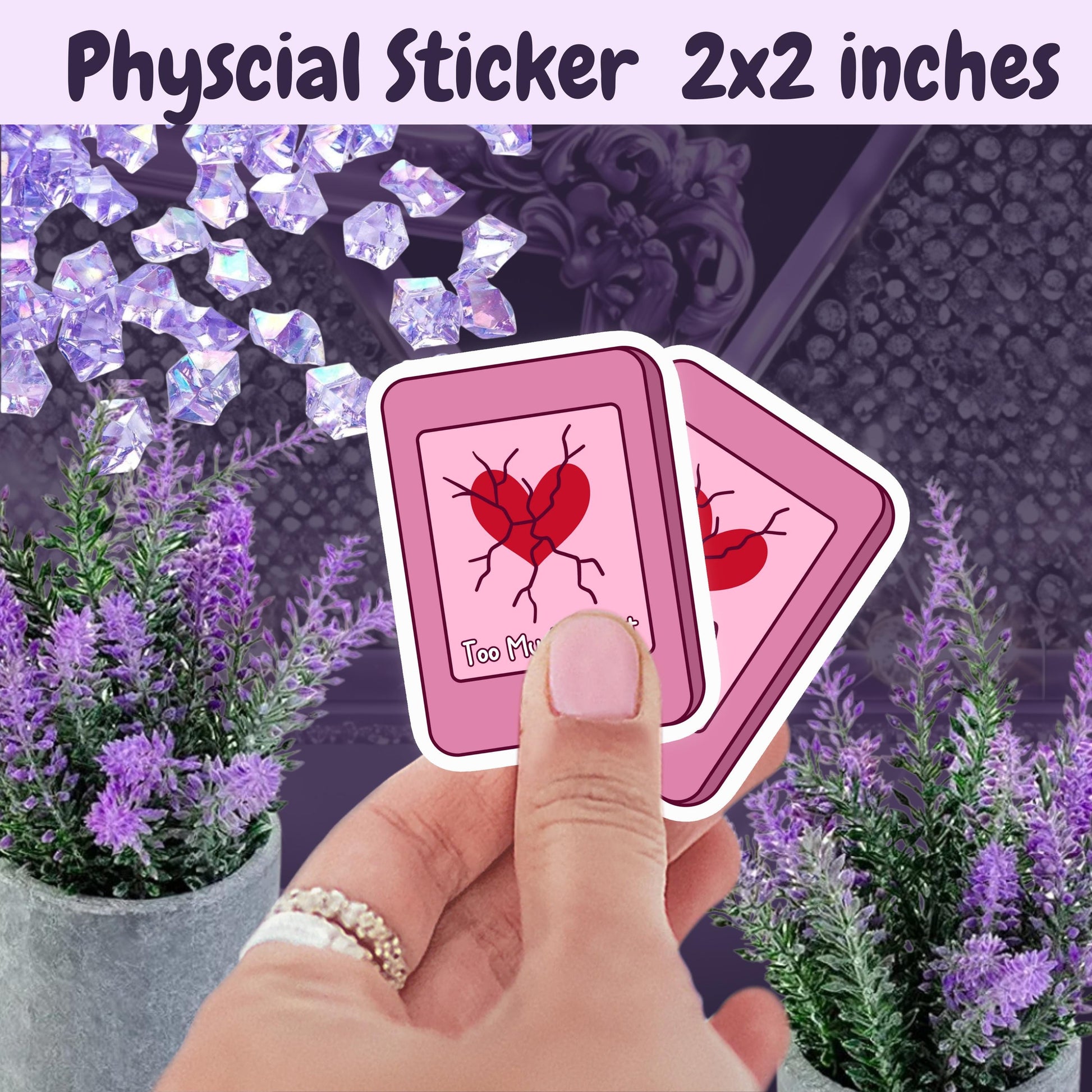 Too Much Smut Sticker: Spicy Romance Book Lover Kindle Decal