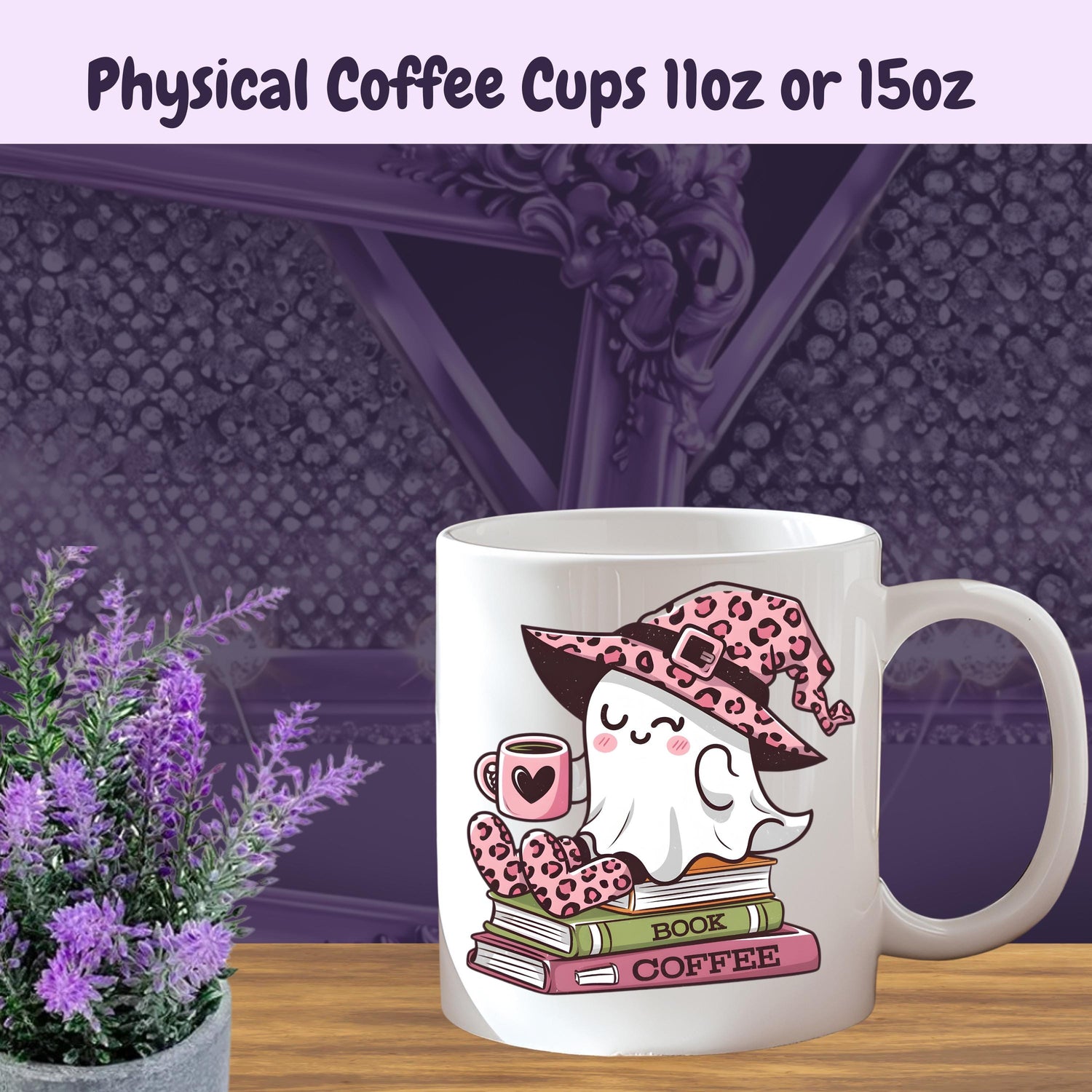 Cute Ghost Halloween Mug – Spooky Season Coffee Cup – Kawaii Fall Mug, Ghost Lover Gift, Cozy Halloween Aesthetic Mug