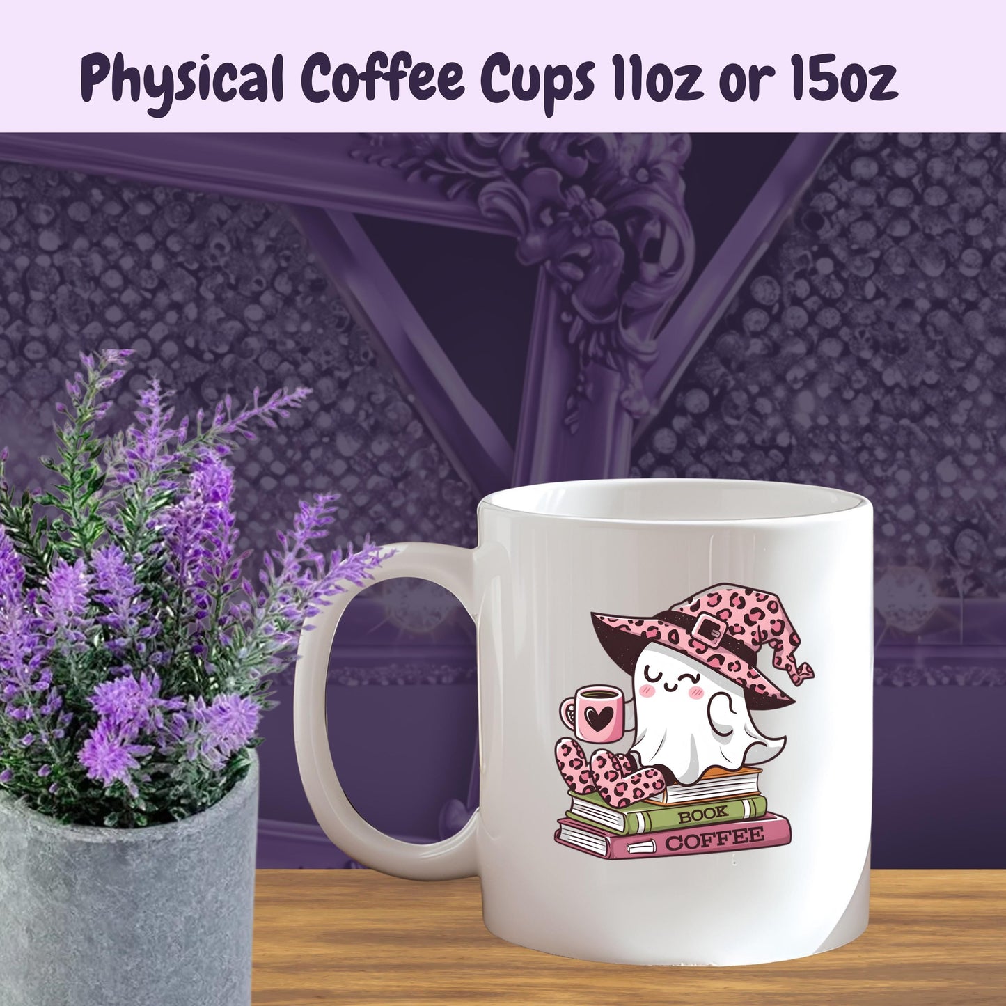Cute Ghost Halloween Mug – Spooky Season Coffee Cup – Kawaii Fall Mug, Ghost Lover Gift, Cozy Halloween Aesthetic Mug