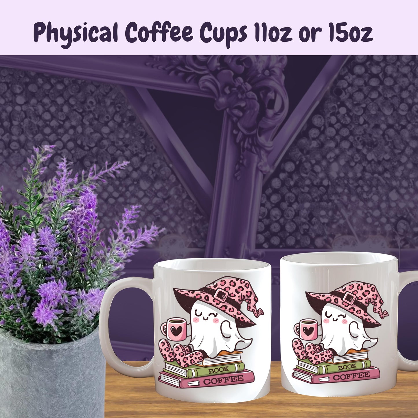 Cute Ghost Halloween Mug – Spooky Season Coffee Cup – Kawaii Fall Mug, Ghost Lover Gift, Cozy Halloween Aesthetic Mug