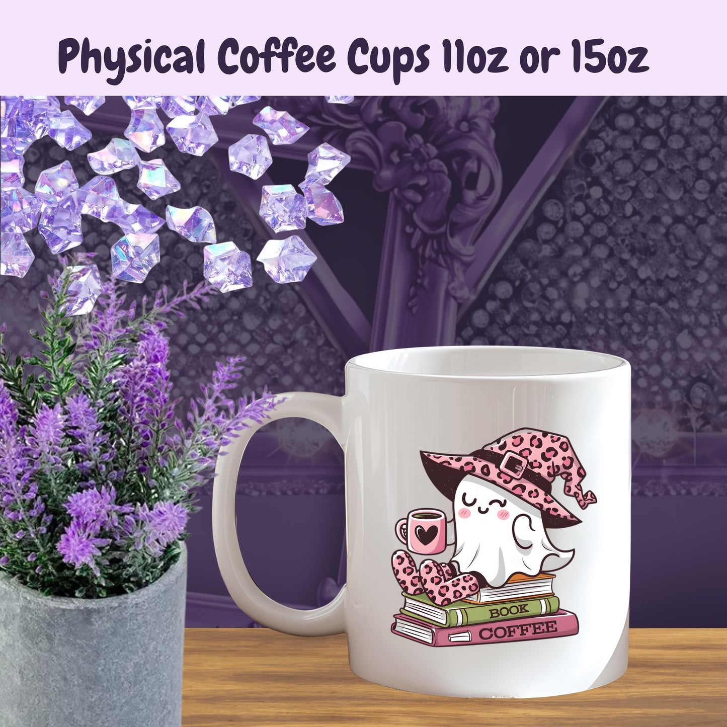 Cute Ghost Halloween Mug – Spooky Season Coffee Cup – Kawaii Fall Mug, Ghost Lover Gift, Cozy Halloween Aesthetic Mug