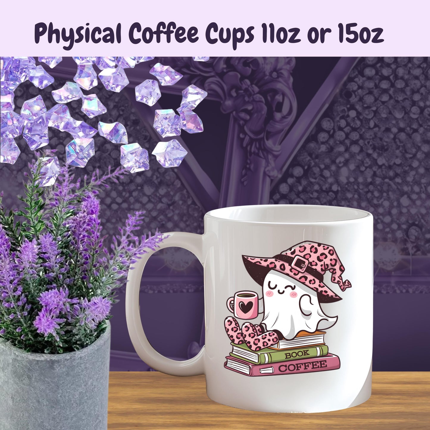 Cute Ghost Halloween Mug – Spooky Season Coffee Cup – Kawaii Fall Mug, Ghost Lover Gift, Cozy Halloween Aesthetic Mug