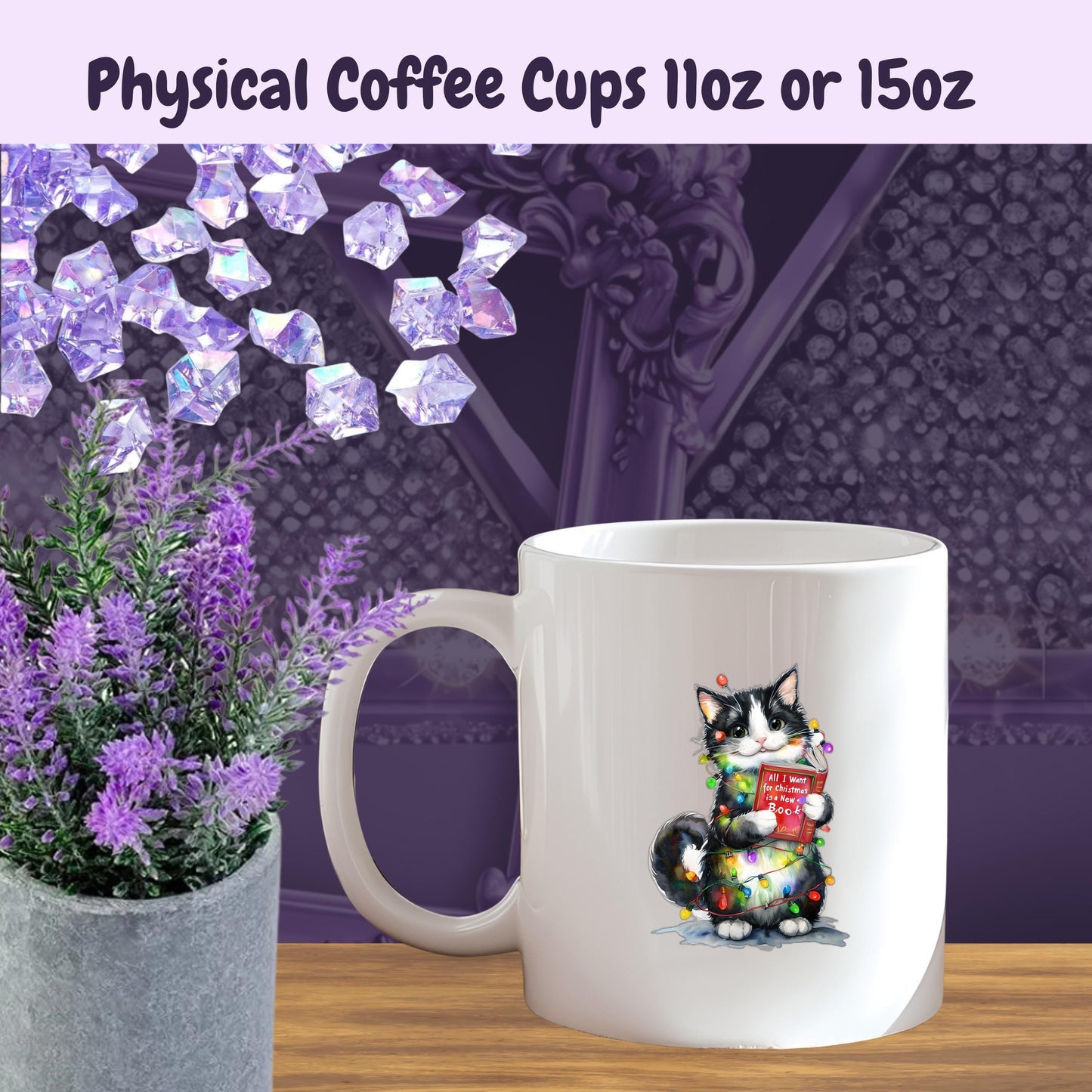 Book Lover Christmas Mug – All I Want for Christmas Is a New Book – Holiday Gift for Readers, Cozy Bookish Coffee Cup