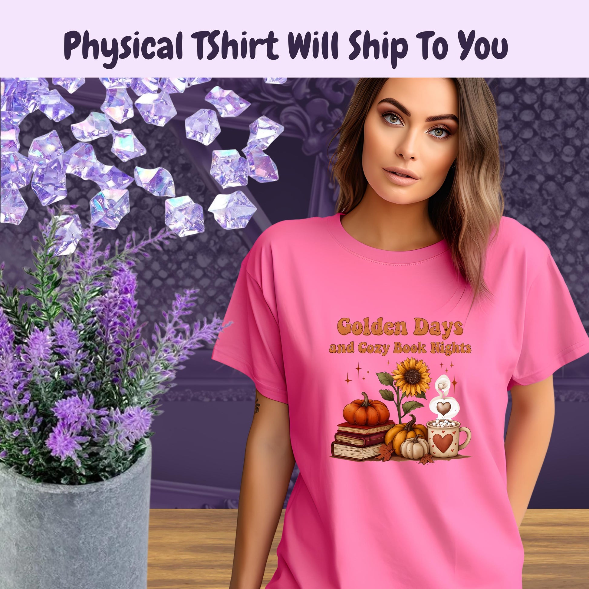 Cozy Book Nights T-Shirt: Comfort Colors Autumn Reading Tee
