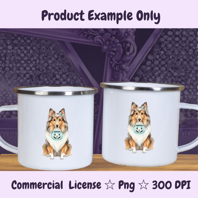 Shetland Sheepdog Halloween PNG, Sheltie Dog Clipart with Pumpkin, Fall Dog Sublimation Design, Digital Download