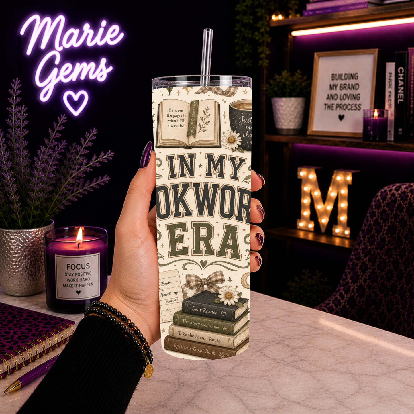 In My Bookworm Era Tumbler | 20 oz Book Lover Travel Cup