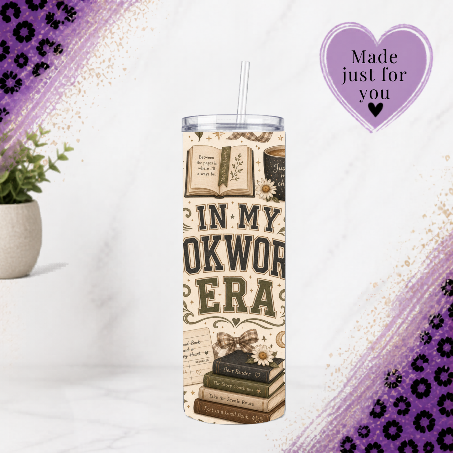 In My Bookworm Era Tumbler | 20 oz Book Lover Travel Cup