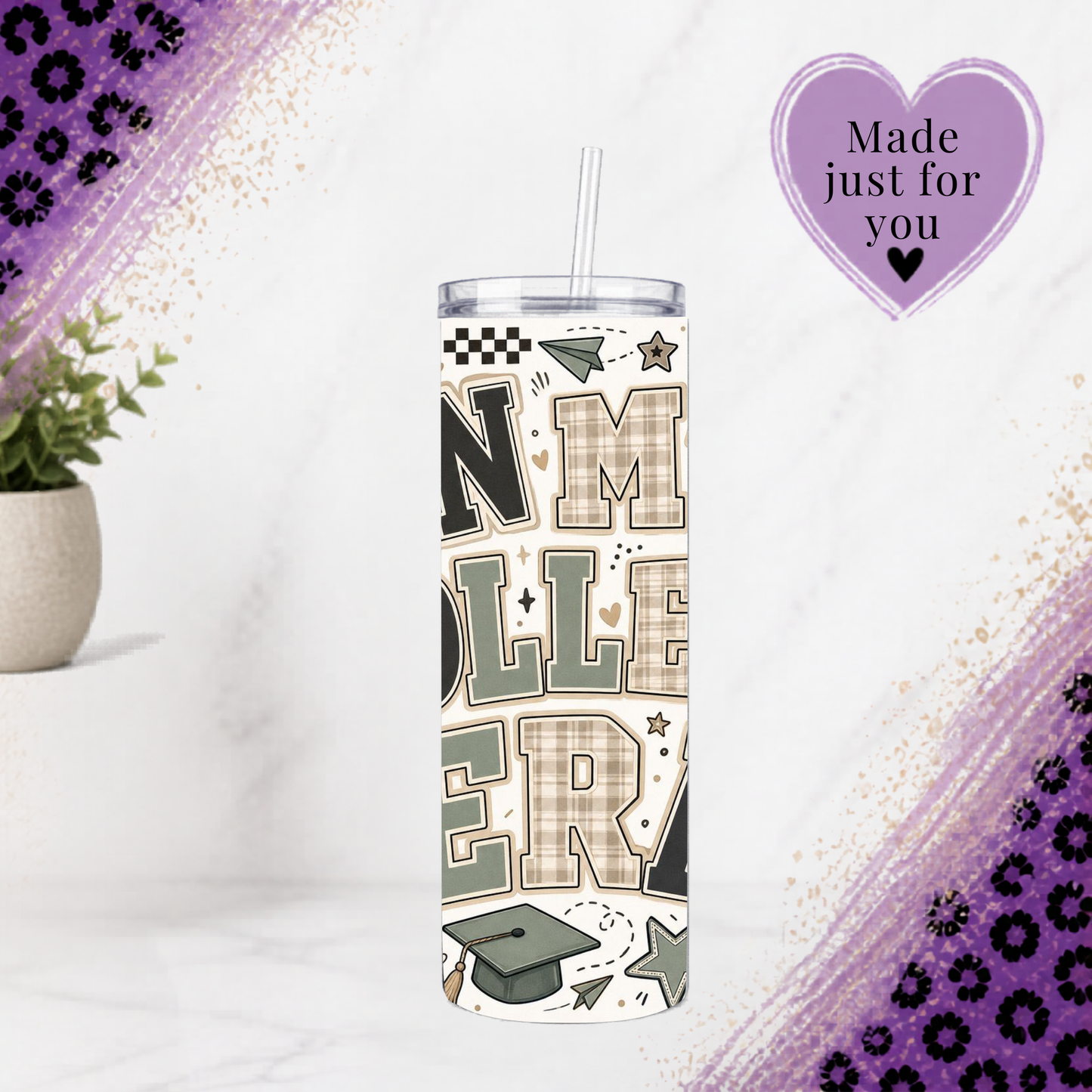 In My College Era Tumbler | 20 oz College Student Travel Cup