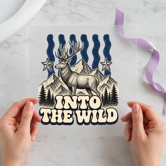 Into the Wild Deer Mountains individual product photo included in the Camping Adventure five-pack DTF transfer bundle