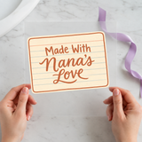 Made With Nana's Love DTF transfer mockup