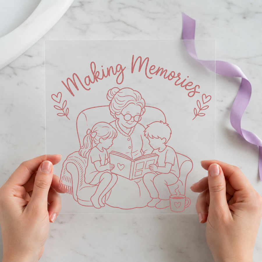 Making Memories Christmas DTF transfer design