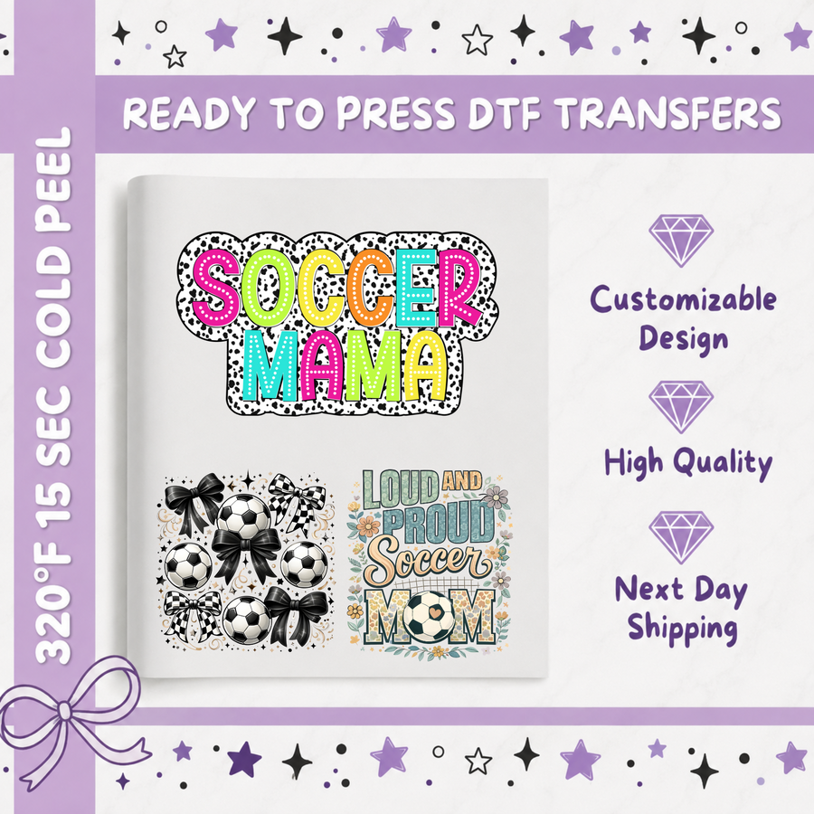 Ready-to-press DTF transfer instructions for 320 degrees and 15 second cold peel