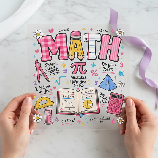Math Teacher Handmade individual product photo included in the Teacher & School Volume 3 five-pack DTF transfer bundle