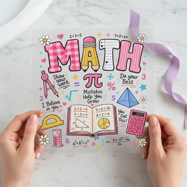 Math Teacher Handmade individual product photo included in the Teacher & School Volume 3 five-pack DTF transfer bundle
