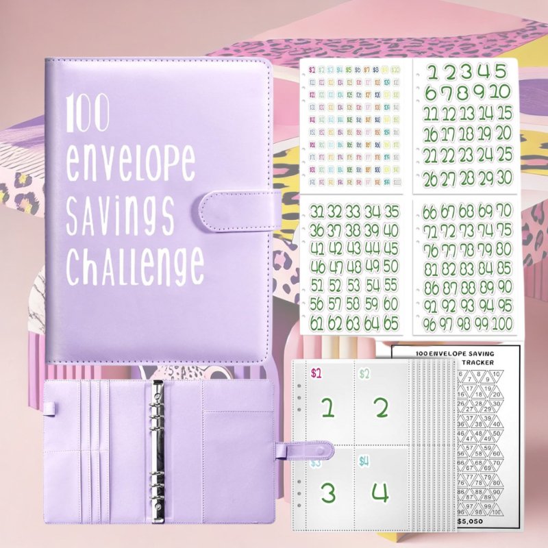 Money Saving Envelopes Challenge Binder 100 Money challenge Book Easy and Fun Way to Save $5,050 - Marie Gems