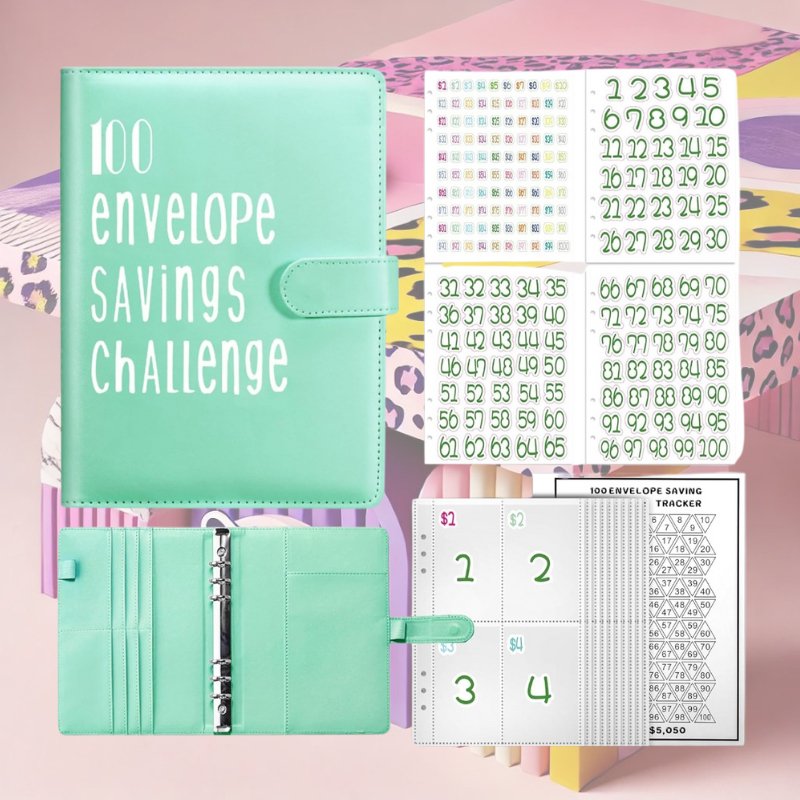 Money Saving Envelopes Challenge Binder 100 Money challenge Book Easy and Fun Way to Save $5,050 - Marie Gems