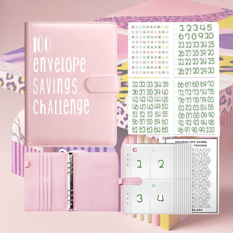 Money Saving Envelopes Challenge Binder 100 Money challenge Book Easy and Fun Way to Save $5,050 - Marie Gems