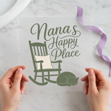 Nana's Happy Place DTF transfer mockup