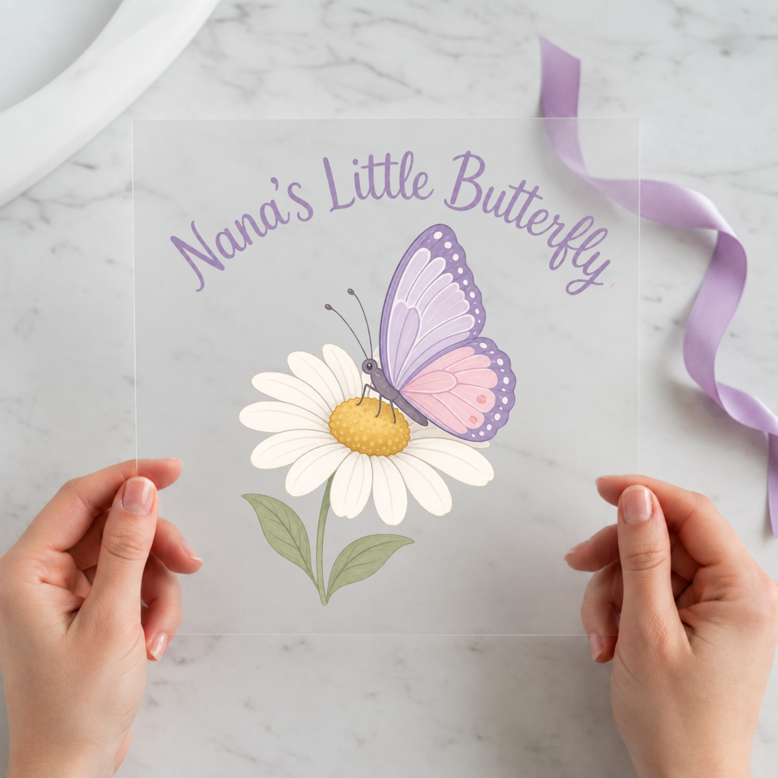 Nana's Little Butterfly DTF transfer mockup