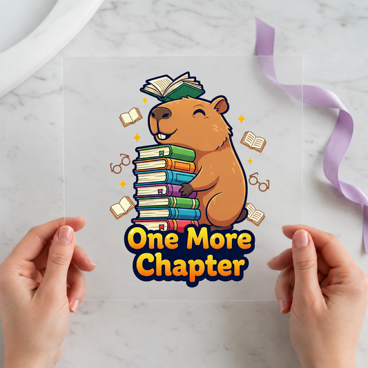 One More Chapter Current individual product photo included in the Book Lover Volume 2 five-pack DTF transfer bundle