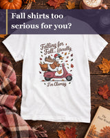 Short video of Falling for Fall Literally I'm Clumsy T-Shirt | Funny Goose on Scooter Fall Tee | Gift for Her