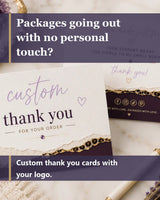 Short video of Custom Thank You Cards with Logo Branded Packaging Insert Cards