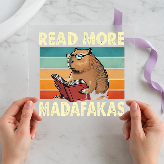 Read More Madafakas Current individual product photo included in the Christmas Book Lover Curated Mix 2 five-pack DTF transfer bundle