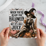 Ready for Halloween but It's individual product photo included in the Halloween Volume 15 five-pack DTF transfer bundle
