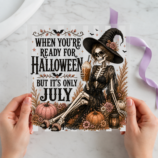 Ready for Halloween but It's individual product photo included in the Halloween Volume 15 five-pack DTF transfer bundle