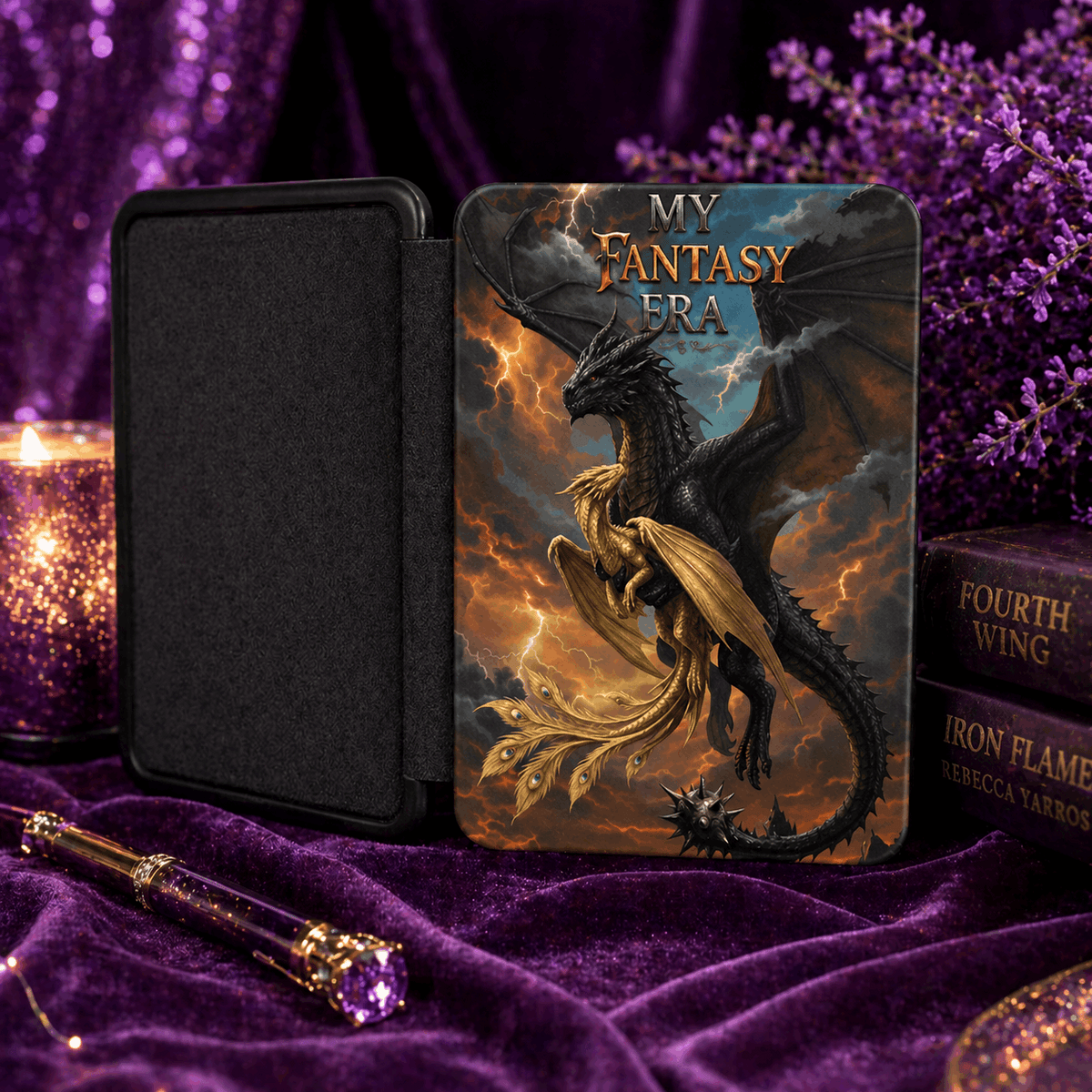 My Fantasy Dragon Handmade 7-Inch Kindle Paperwhite Case showing stunning dragon-inspired artwork, this Kindle cover is, product image 2