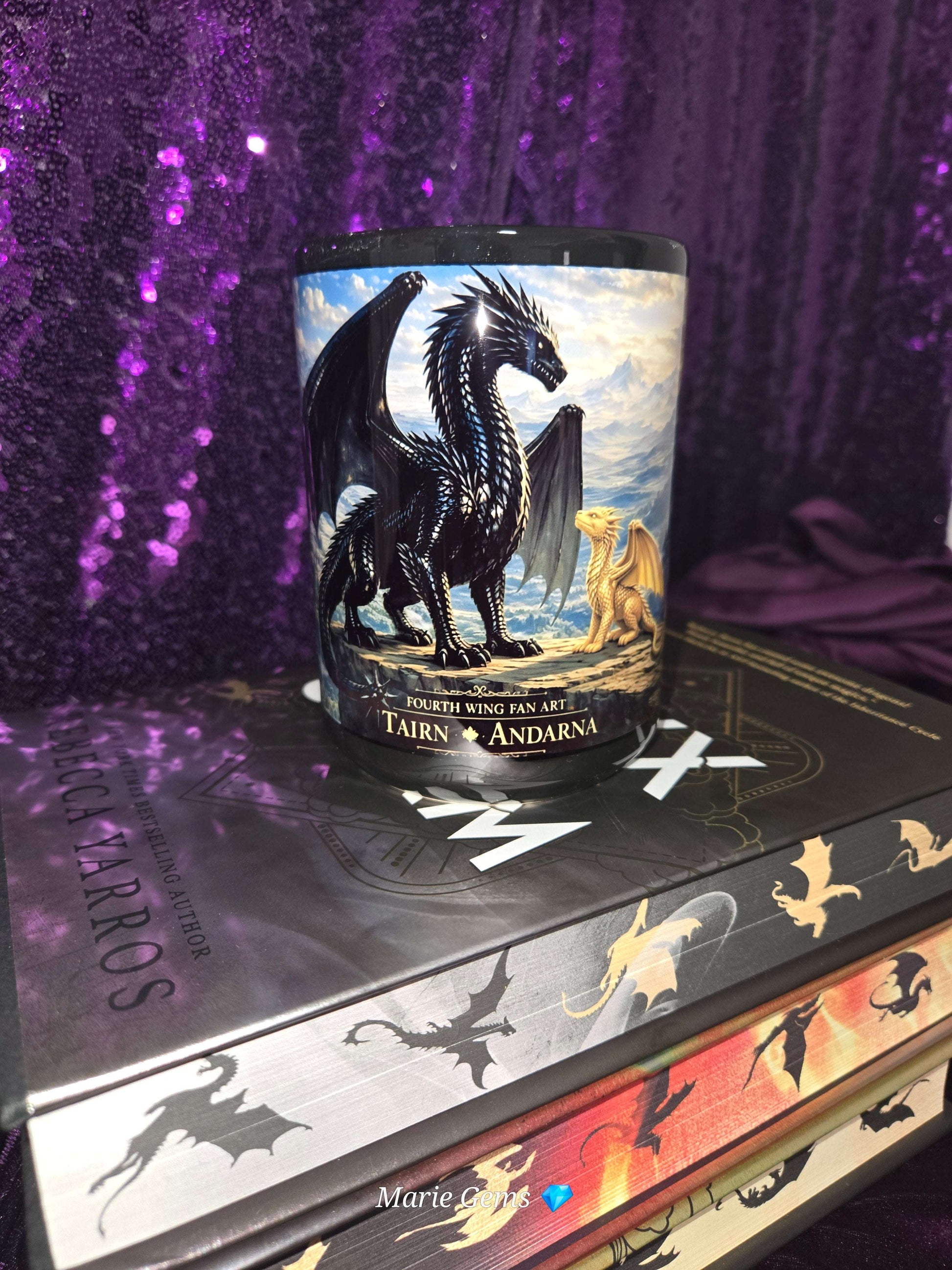 Fourth Wing Dragon Mug | Fantasy Book Lover Coffee Cup