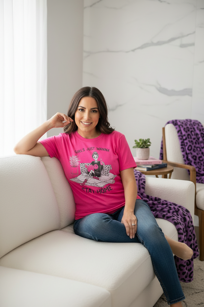 Stay Home Shirt for Introverts Unisex Graphic T-Shirt showing stay home shirt for introverts artwork with unique graphic apparel, cute graphic shirts, made to order, product image