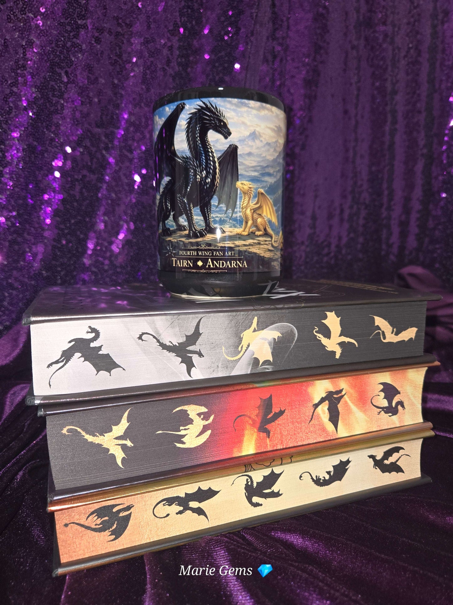 Fourth Wing Dragon Mug | Fantasy Book Lover Coffee Cup