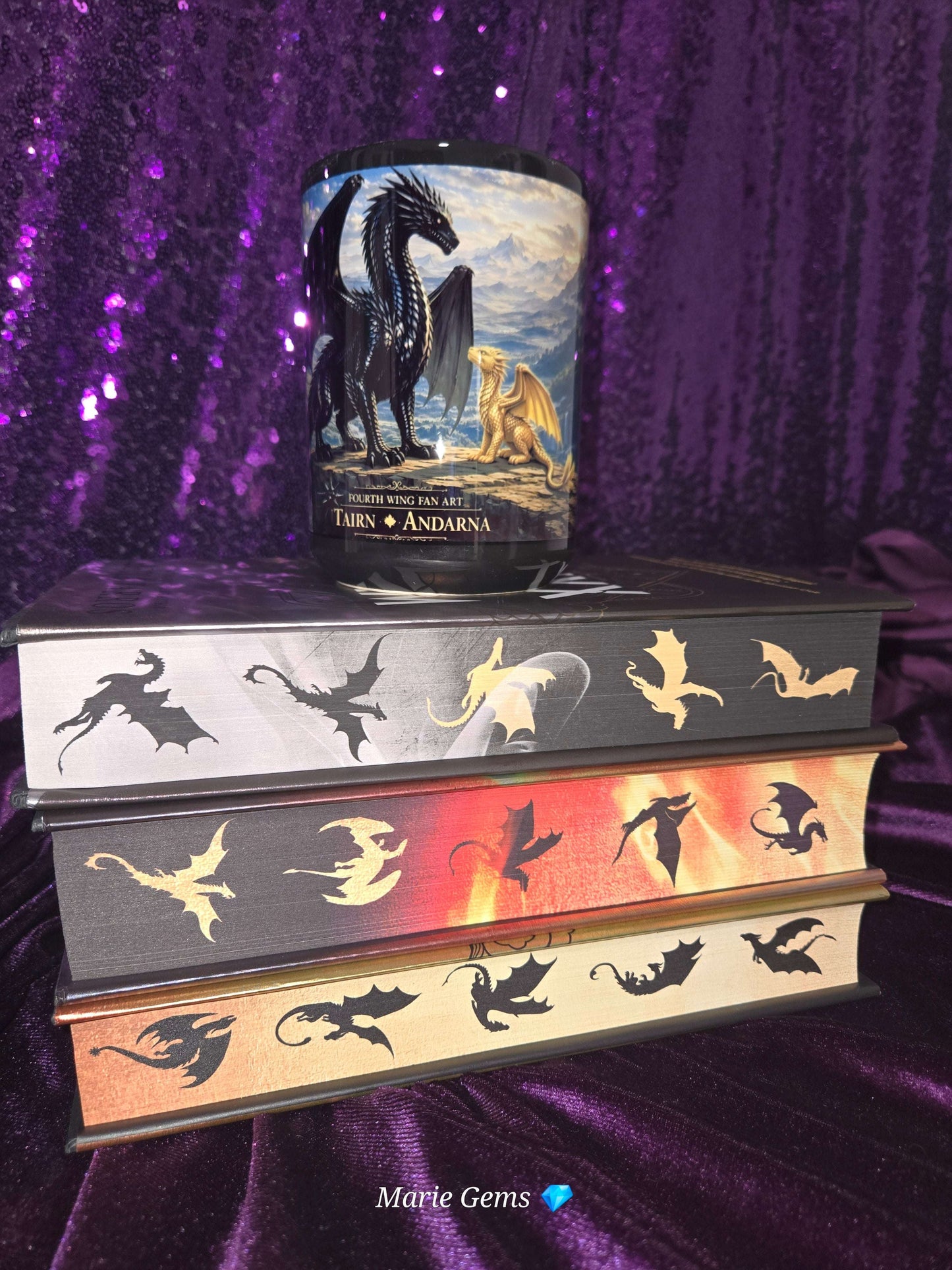 Fourth Wing Dragon Mug | Fantasy Book Lover Coffee Cup