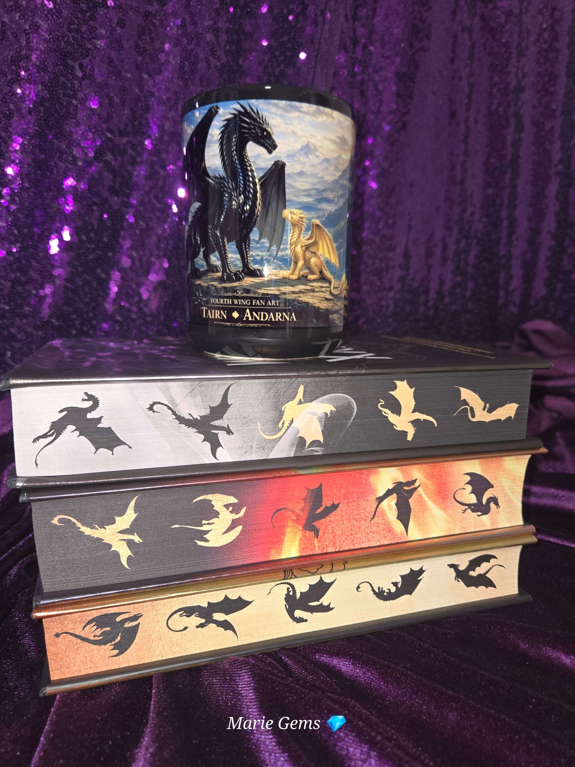 Fourth Wing Dragon Mug | Fantasy Book Lover Coffee Cup