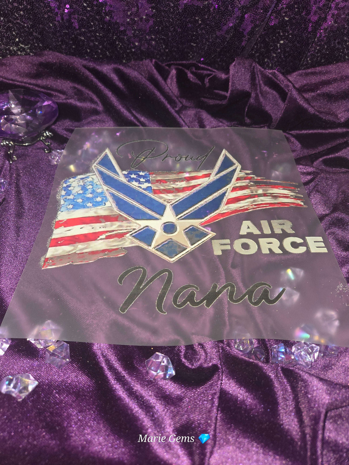 Custom Gift-Ready 12x12 Ready-to-Press DTF Transfer showing custom artwork with ready to press transfers, custom personalized shirt, custom apparel printing, product image 9